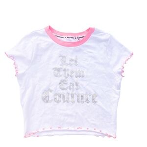 Juicy Couture "Let Them Eat Couture" Crop Tee